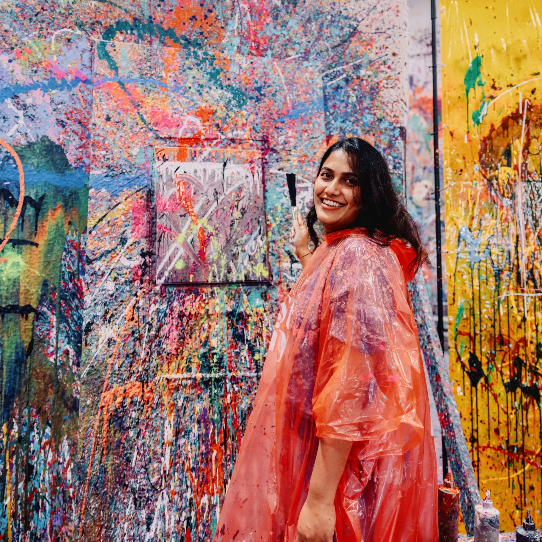 Heather And Rachel Paint Clean Up Family & Kid Paint Experiences in Atlanta | Splatter Studio